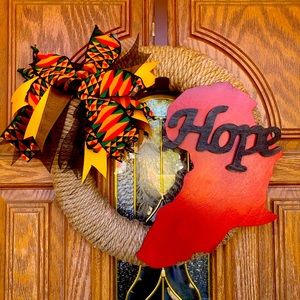 Africa inspired wreath.